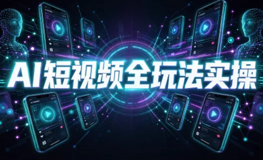 AI短视频全玩法实操(剪辑+带货+数字人+漫剧+短剧)-鱼见海资源网-免费PHP网站源码模板,插件软件网创AI智能体资源分享平台！