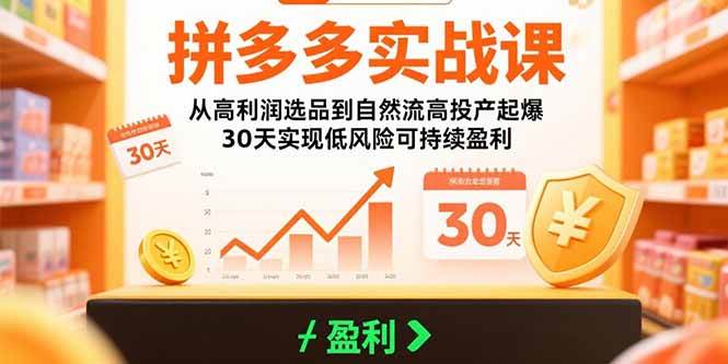 （15586期）拼多多实战课：从高利润选品到自然流高投产起爆 30天实现低风险可持续盈利-客创社 - 专注互联网轻资产创业及网络项目资源整合与分享客创社-免费且强大的项目分享网站！