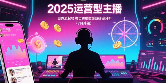 （15508期）2025运营型主播：自然流起号，微付费投放技巧，罗盘数据深度解析(7月更新)-客创社 - 专注互联网轻资产创业及网络项目资源整合与分享客创社-免费且强大的项目分享网站！