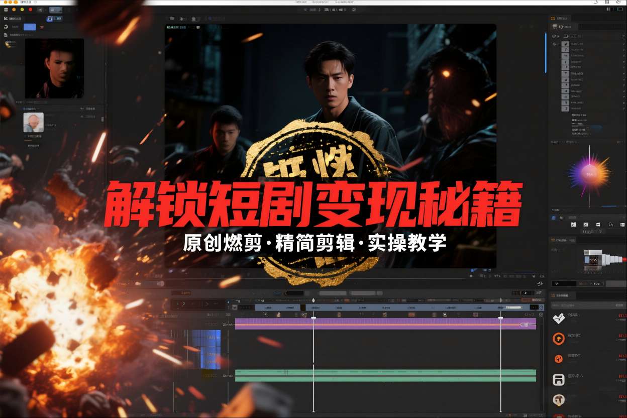 短剧拉新之原创燃剪精简剪辑实操课，解锁短剧变现秘籍客创社区-专注互联网轻资产资源整合与分享客创社区-专注互联网轻资产资源整合与分享