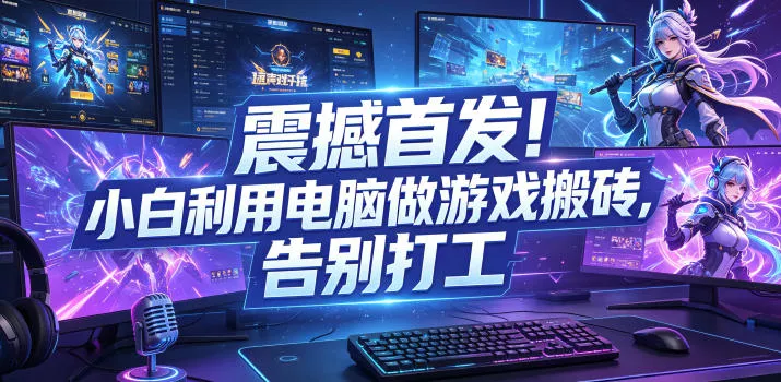 震撼首发！小白利用电脑做游戏搬砖，告别打工【揭秘】客创社区-专注互联网轻资产资源整合与分享客创社区-专注互联网轻资产资源整合与分享