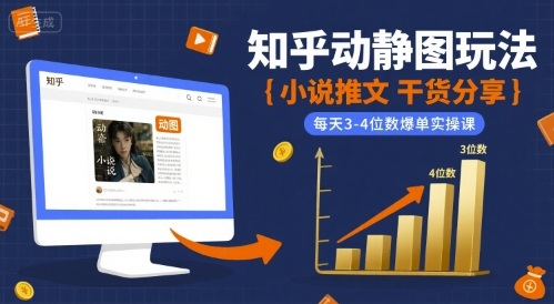 小说推文干货分享之知乎动静图玩法，每天3-4位数爆单实操课-客创社 - 专注互联网轻资产创业及网络项目资源整合与分享客创社-免费且强大的项目分享网站！