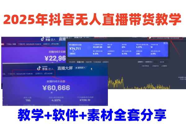 2025年抖音无人直播带货教学，从0到1全程干货快速撸金客创社 - 专注互联网轻资产创业及网络项目资源整合与分享客创社 - 专注互联网轻资产创业及网络项目资源整合与分享