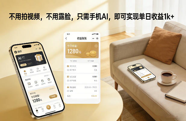 不用拍视频，不用露脸，只需手机AI，即可实现单日收益1k+【揭秘】客创社区-专注互联网轻资产资源整合与分享客创社区-专注互联网轻资产资源整合与分享