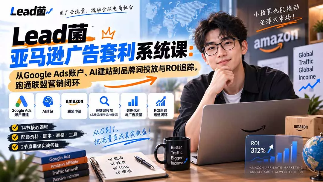Lead菌亚马逊广告套利系统课：从Google Ads账户、AI