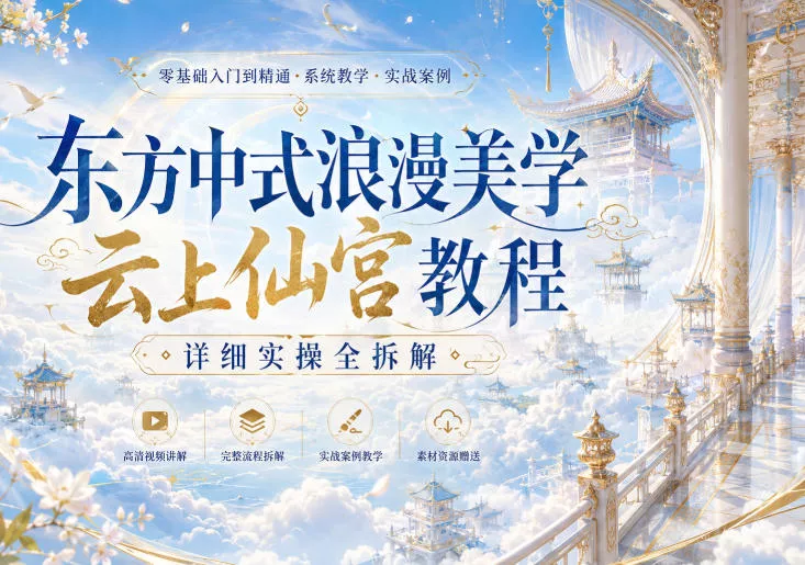 东方中式浪漫美学云上仙宫教程，详细实操全拆解 《鱼见海科技》-鱼见海资源网-免费PHP网站源码模板,插件软件网创AI智能体资源分享平台！
