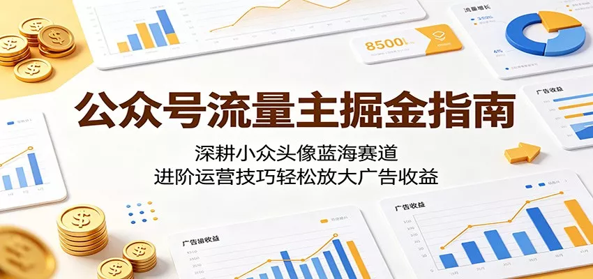 公众号流量主掘金指南：深耕小众头像蓝海赛道，进阶运营技巧轻松放大广告收益客创社区-专注互联网轻资产资源整合与分享客创社区-专注互联网轻资产资源整合与分享