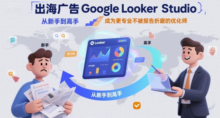 出海广告Google Looker Studio从新手到高手，成为更专业不被报告折磨的优化师-客创社 - 专注互联网轻资产创业及网络项目资源整合与分享客创社-免费且强大的项目分享网站！