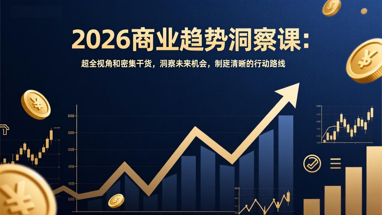 2026商业趋势洞察课：超全视角和密集干货，洞察未来机会，制定清晰的行动路线 - 实战案例成功案例分析 | 鱼见海科技-鱼见海资源网-免费PHP网站源码模板,插件软件网创AI智能体资源分享平台！
