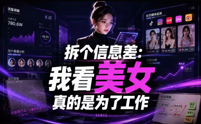 【理直气壮】我给看美女找了一个非常恰当的理由，信息差项目客创社区-专注互联网轻资产资源整合与分享客创社区-专注互联网轻资产资源整合与分享