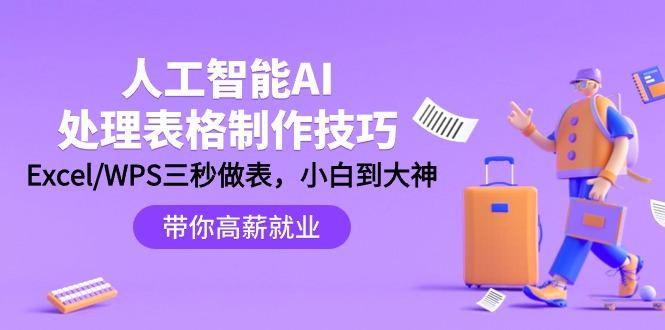 (9459期)人工智能-AI处理表格制作技巧：Excel/WPS三秒做表，大神到小白客创社 - 专注互联网轻资产创业及网络项目资源整合与分享客创社 - 专注互联网轻资产创业及网络项目资源整合与分享