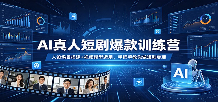 AI真人短剧爆款训练营：人设场景搭建+视频模型运用，手把手教你做短剧变现客创社区-专注互联网轻资产资源整合与分享客创社区-专注互联网轻资产资源整合与分享