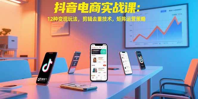 （15478期）抖音电商实战课：12种变现玩法，剪辑去重技术，矩阵运营策略-客创社 - 专注互联网轻资产创业及网络项目资源整合与分享客创社-免费且强大的项目分享网站！