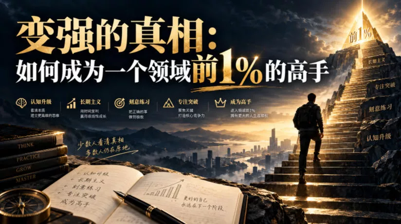 付费文章：变强的真相：如何成为一个领域前1%的高手客创社区-专注互联网轻资产资源整合与分享客创社区-专注互联网轻资产资源整合与分享