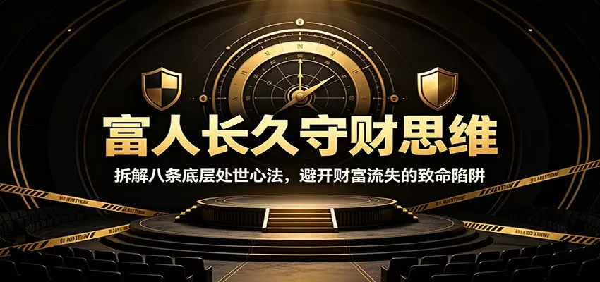 富人长久守财思维：拆解八条底层处世心法，避开财富流失的致命陷阱 《鱼见海科技》-鱼见海资源网-免费PHP网站源码模板,插件软件网创AI智能体资源分享平台！