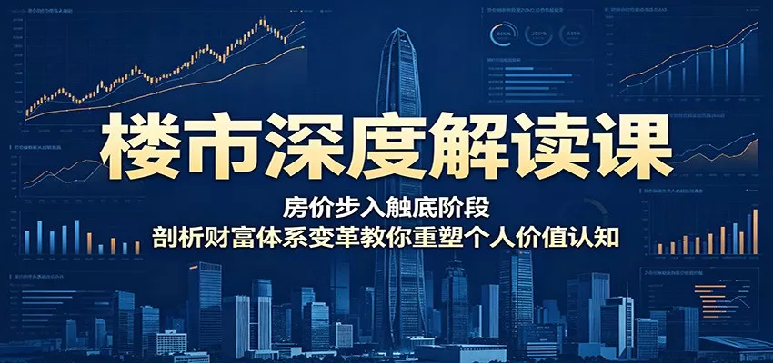 楼市深度解读课：房价步入触底阶段，剖析财富体系变革教你重塑个人价值认知客创社区-专注互联网轻资产资源整合与分享客创社区-专注互联网轻资产资源整合与分享