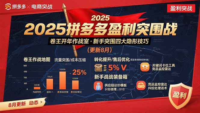 2025拼多多盈利突围战：卷王开年作战室，新手突围四大隐形技巧(更新8月-客创社 - 专注互联网轻资产创业及网络项目资源整合与分享客创社-免费且强大的项目分享网站！