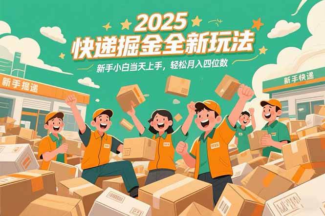 （15244期）2025快递掘金全新玩法，新手小白当天上手，轻松月入四位数！-客创社 - 专注互联网轻资产创业及网络项目资源整合与分享客创社-免费且强大的项目分享网站！