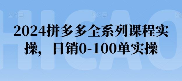 2024拼多多全系列课程实操，日销0-100单实操【必看】客创社 - 专注互联网轻资产创业及网络项目资源整合与分享客创社 - 专注互联网轻资产创业及网络项目资源整合与分享
