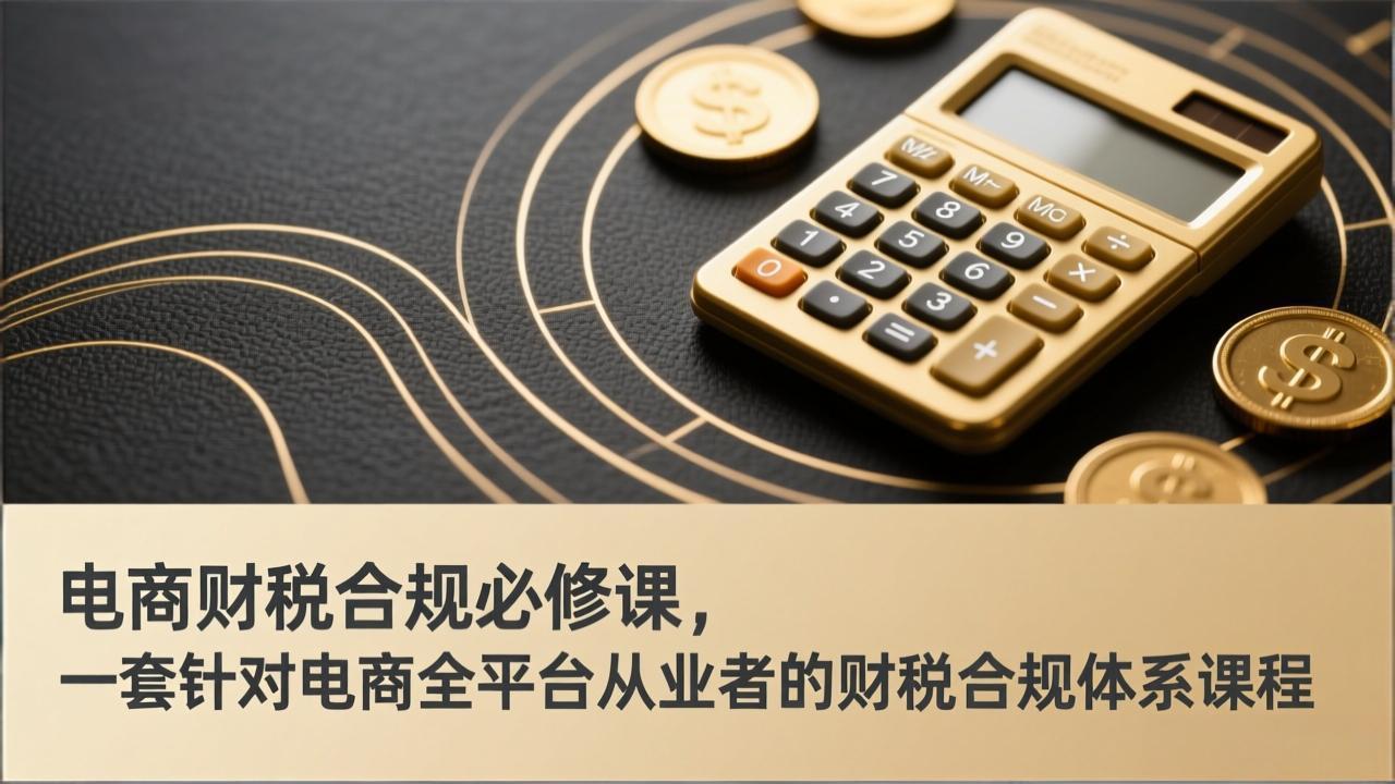 电商财税合规必修课，是一套针对电商全平台从业者的财税合规体系课程 - 鱼见海科技收益分析报告 | 鱼见海科技-鱼见海资源网-免费PHP网站源码模板,插件软件网创AI智能体资源分享平台！
