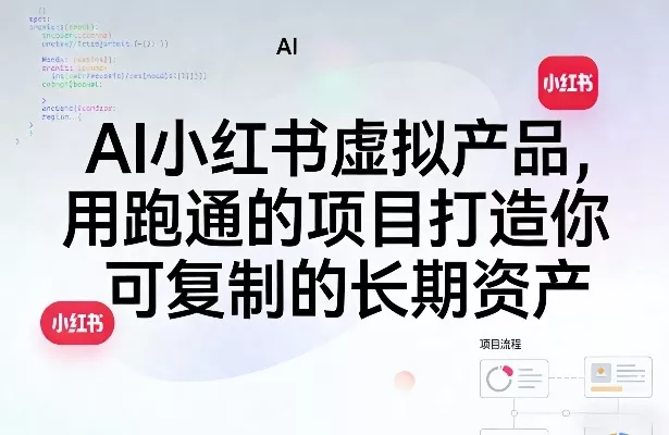 AI小红书虚拟产品，用跑通的项目打造你可复制的长期资产(更新0902)