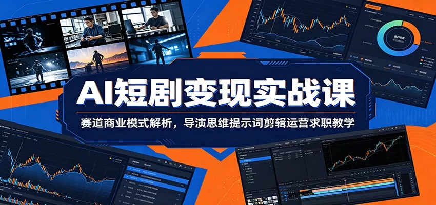 AI短剧变现实战课：赛道商业模式解析，导演思维提示词剪辑运营求职教学 《鱼见海科技》-鱼见海资源网-免费PHP网站源码模板,插件软件网创AI智能体资源分享平台！