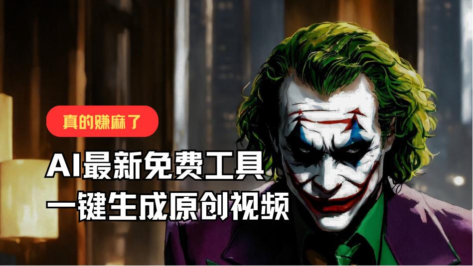 最新免费AI工具，一键生成原创视频，佛系搬运，轻松月入10000+！客创社 - 专注互联网轻资产创业及网络项目资源整合与分享客创社 - 专注互联网轻资产创业及网络项目资源整合与分享