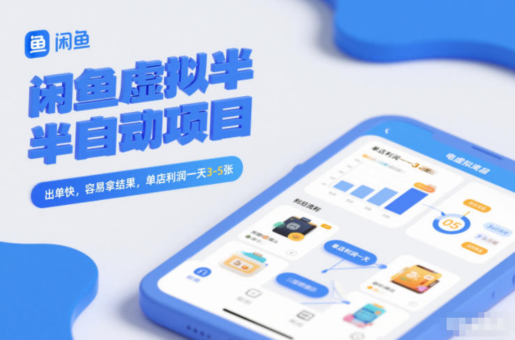 闲鱼虚拟半自动项目，出单快，容易拿结果，单店利润一天3-5张客创社区-专注互联网轻资产资源整合与分享客创社区-专注互联网轻资产资源整合与分享