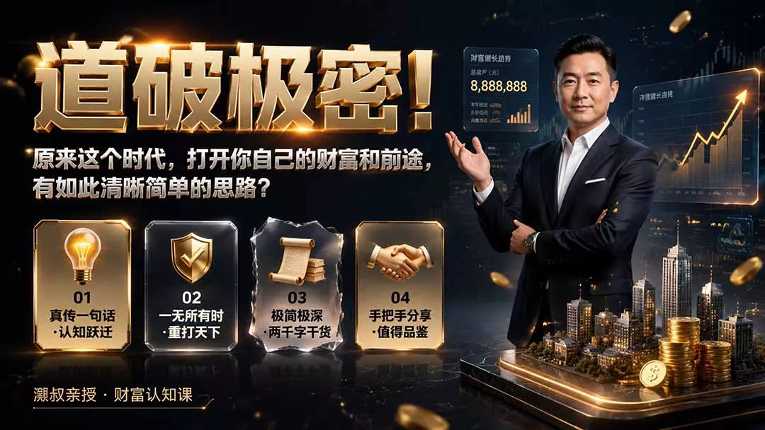 付费文章：道破极密！原来这个时代，打开你自己的财富和前途，有如此清晰简单的思路？-软件百科