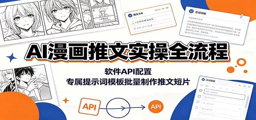 AI漫画推文实操全流程：软件API配置，专属提示词模板批量制作推文短片-鱼见海资源网-免费PHP网站源码模板,插件软件网创AI智能体资源分享平台！