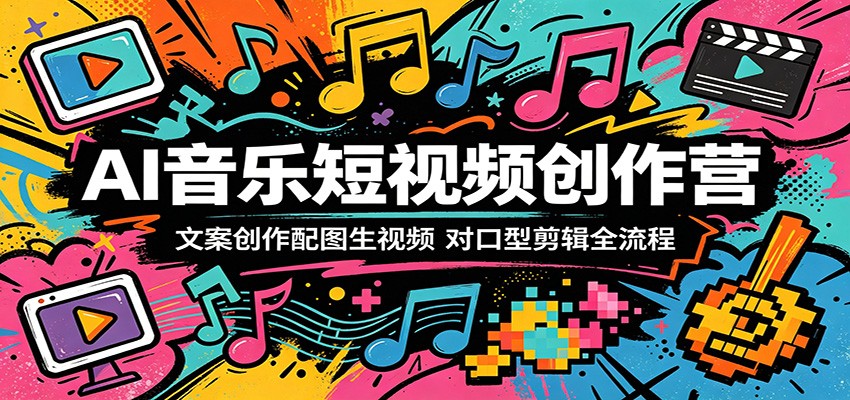 AI音乐短视频创作营：文案创作配图生视频，对口型剪辑全流程 《鱼见海科技》-鱼见海资源网-免费PHP网站源码模板,插件软件网创AI智能体资源分享平台！