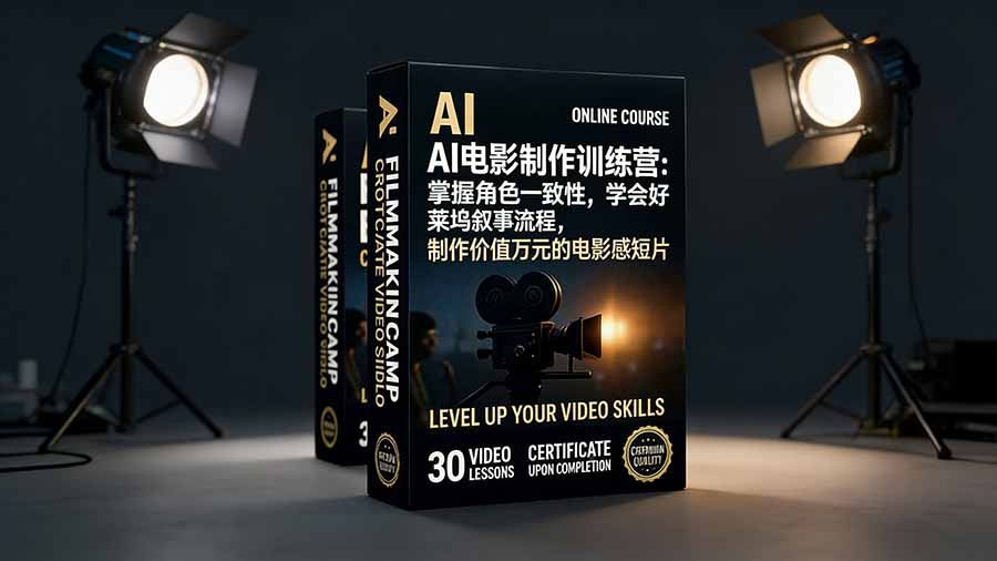 AI电影制作训练营：掌握角色一致性，学会好莱坞叙事流程，制作价值万元的电影感短片客创社区-专注互联网轻资产资源整合与分享客创社区-专注互联网轻资产资源整合与分享