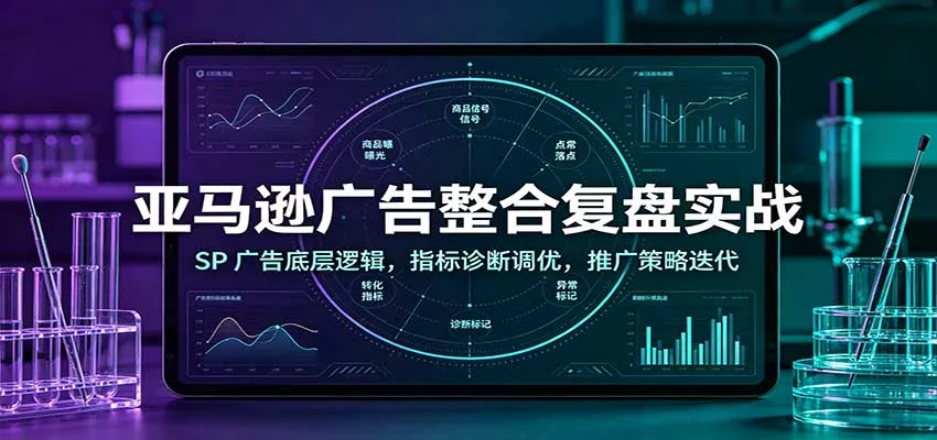 亚马逊广告整合复盘实战：SP广告底层逻辑，指标诊断调优，推广策略迭代客创社区-专注互联网轻资产资源整合与分享客创社区-专注互联网轻资产资源整合与分享