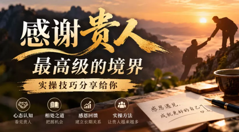某公众号付费文章：感谢贵人较高等级的境界，实操技巧分享给你 《鱼见海科技》-鱼见海资源网-免费PHP网站源码模板,插件软件网创AI智能体资源分享平台！