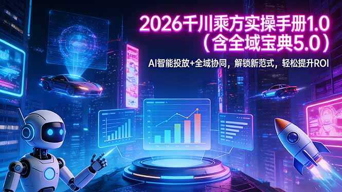 2026 千川乘方实操手册 1.0(含全域宝典 5.0-鱼见海资源网-免费PHP网站源码模板,插件软件网创AI智能体资源分享平台！