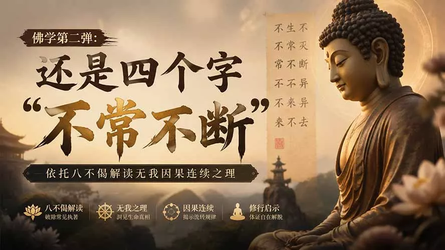 付费文章：佛学第二弹：还是四个字“不常不断”依托八不偈解读无我因果连续之理星享资源网星享资源网