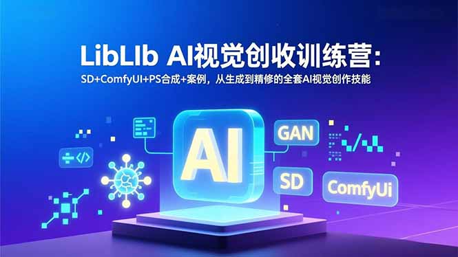 LibLIb AI视觉创收训练营：SD+ComfyUI+PS合成+案例，从生成到精修的全套AI视觉创作技能客创社区-专注互联网轻资产资源整合与分享客创社区-专注互联网轻资产资源整合与分享