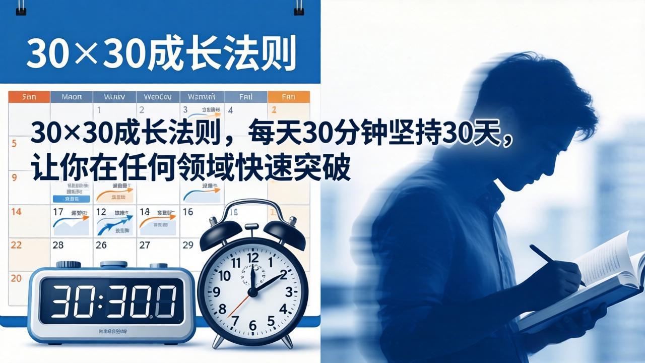 付费文章：30×30成长法则，每天30分钟坚持30天，让你在任何领域快速突破-鱼见海资源网-免费PHP网站源码模板,插件软件网创AI智能体资源分享平台！