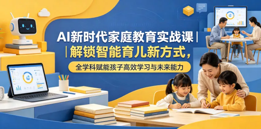 AI新时代家庭教育实战课｜解锁智能育儿新方式，全学科赋能孩子高效学习与未来能力客创社区-专注互联网轻资产资源整合与分享客创社区-专注互联网轻资产资源整合与分享