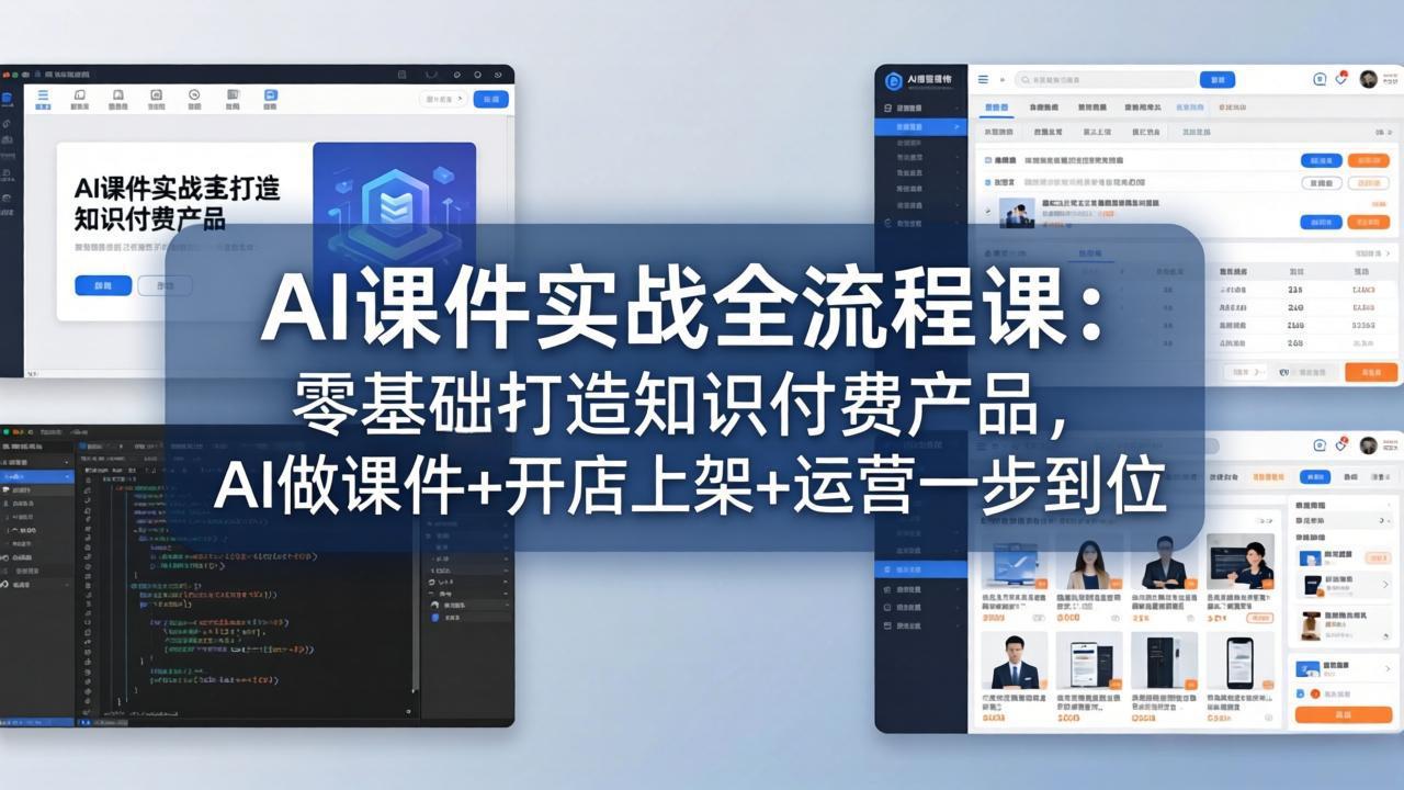 AI课件实战全流程课：零基础打造知识付费产品，AI做课件+开店上架+运营一步到位客创社区-专注互联网轻资产资源整合与分享客创社区-专注互联网轻资产资源整合与分享