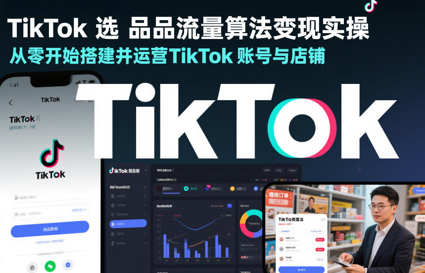 TikTok选品流量算法变现实操，从零开始搭建并运营TikTok账号与店铺客创社区-专注互联网轻资产资源整合与分享客创社区-专注互联网轻资产资源整合与分享