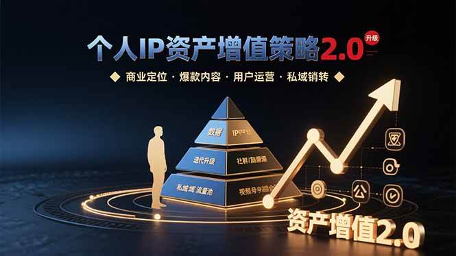 （15653期）个人IP资产增值策略2.0 拆解商业定位/爆款内容/用户运营/私域销转四大模块-客创社 - 专注互联网轻资产创业及网络项目资源整合与分享客创社-免费且强大的项目分享网站！