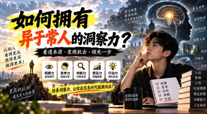 某公众号付费文章：如何拥有异于常人的洞察力？星享资源网星享资源网