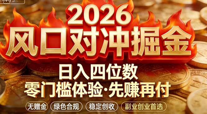 2026美金对冲套利，无赠金对冲策略保驾护航，低门槛易上手实操。单人单日收益2000+-鱼见海资源网-免费PHP网站源码模板,插件软件网创AI智能体资源分享平台！