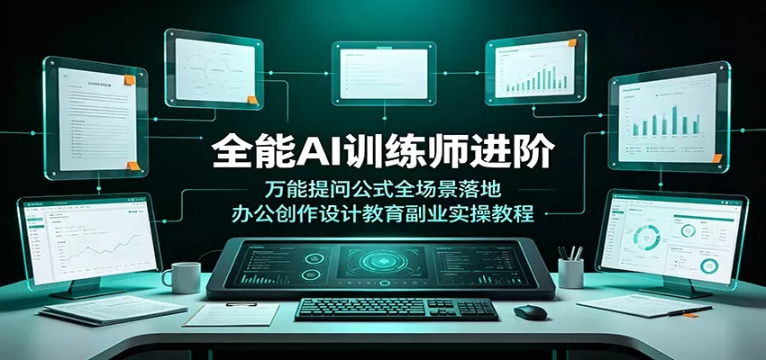 全能AI训练师进阶：万能提问公式全场景落地，办公创作设计教育副业实操教程