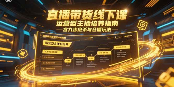 （15281期）直播带货线下课，运营型主播培养指南，含九步绝杀与仓播玩法-客创社 - 专注互联网轻资产创业及网络项目资源整合与分享客创社-免费且强大的项目分享网站！