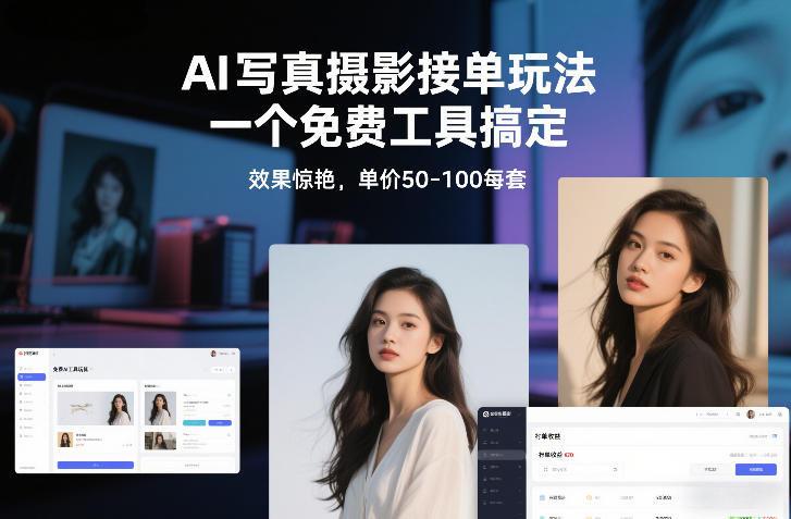 AI写真摄影接单玩法，一个免费工具搞定，效果惊艳，单价50-100每套客创社区-专注互联网轻资产资源整合与分享客创社区-专注互联网轻资产资源整合与分享