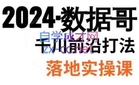 数据哥·2024年千川前沿打法落地实操课客创社 - 专注互联网轻资产创业及网络项目资源整合与分享客创社 - 专注互联网轻资产创业及网络项目资源整合与分享