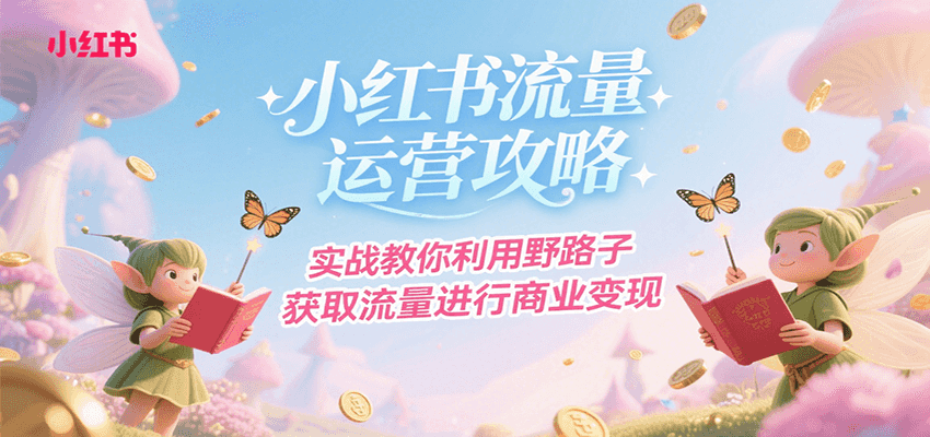 小红书流量运营攻略，实战教你利用野路子获取流量进行商业变现-客创社 - 专注互联网轻资产创业及网络项目资源整合与分享客创社-免费且强大的项目分享网站！