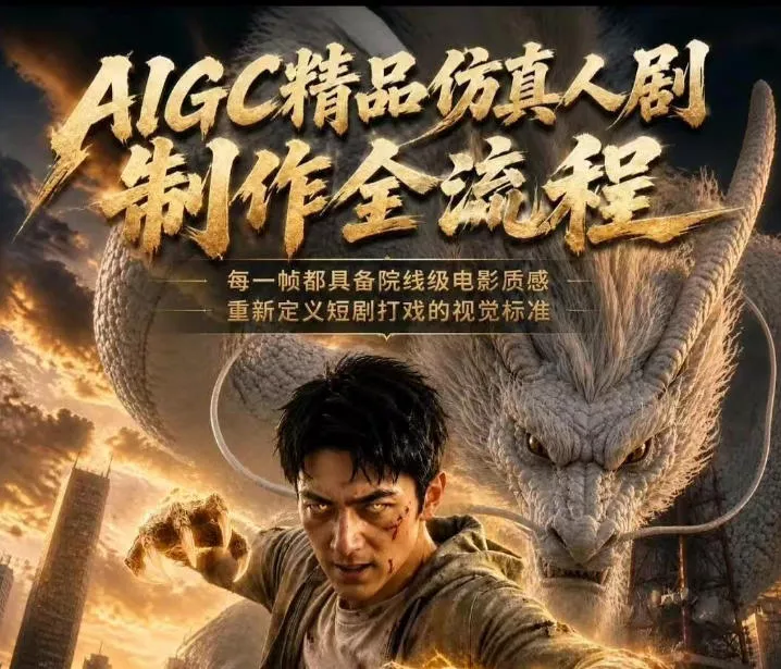 AIGC精品仿真人剧豢龙人全流程制作解析2026，国风仿真人创作+打斗剧情+人设编排，一站式AI短剧入门客创社区-专注互联网轻资产资源整合与分享客创社区-专注互联网轻资产资源整合与分享